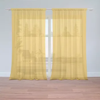 Záclona Záclony Žlutooranžová: 2 ks - 150x250 cm - Sablio