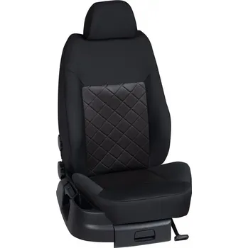 Potah sedadla Autopotahy Peugeot TRAVELLER / od r.2016->, 7 Míst, STANDARD > K0009 (K0009 / Černý bok)