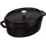 Staub Oval Cocotte, 29cm cast iron, black