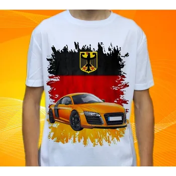 Pánské tričko tričko Audi R8 146 (tričko s autem , auto moto , veterán , sportovní , závodní a retro auta)
