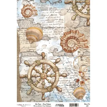 Umělecký papír Cadence Rýžový papír Cadence, A3 - Kormidlo a mušličky
