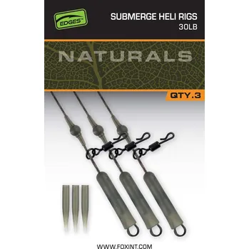 Fox helokoptérová montáž EDGES Naturals Submerge Heli Rig Leaders Varianta:: Naturals Submerged Heli Rigs 30lb x 3