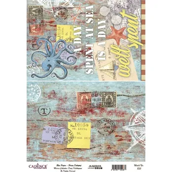 Umělecký papír Cadence Rýžový papír Cadence, A4 - Razítka a chobotnice