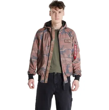 Pánská móda Alpha Industries MA-1 LW Hooded Refl. Camo Pánská bunda Maskáčová L