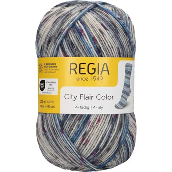 Příze Regia 4-Ply City Flair Color 3098 Jasper (Ponožková příze Regia City Flair Color )