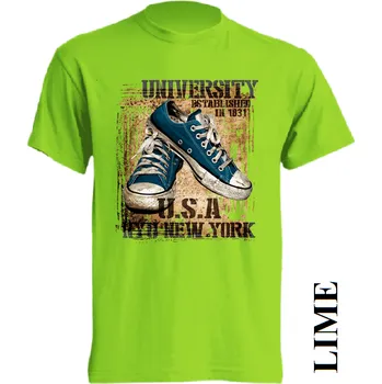 detske-levne-bavlnene-tricko-potisk-americke-tenisky Barva: Lime - limetková, velikost: 152