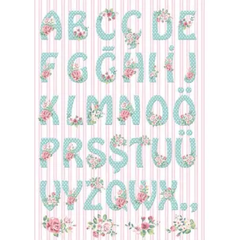 Umělecký papír Cadence Rýžový papír Cadence, A4 - Puntíkatá abeceda modrá