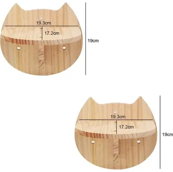 Kočičí nástěnné komponenty na hraní a odpočinek - 2ks platforma 01