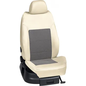 Potah sedadla Autopotahy Ford FUSION / od r.2005-> , 5 dveří, Ambiente, Plus, Trend, Ebony, KOŽENKA > OR 0413 (OR 0413 / Béžový koženkový bok)