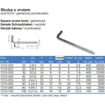 Skoba s vrutem pozink Varianta: Skoba s vrutem 60x4,5mm