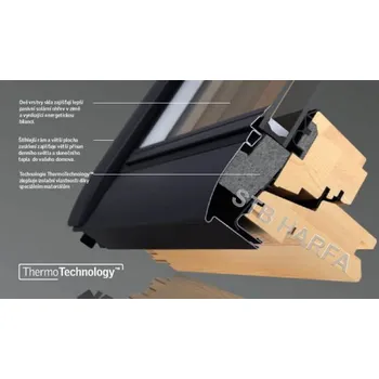 Okno STŘEŠNÍ OKNO VELUX 78x98 včetně oplechování - (lemování).