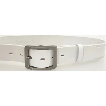 Opasek PENNY BELTS Kožený opasek 15900 bílý - 95 cm