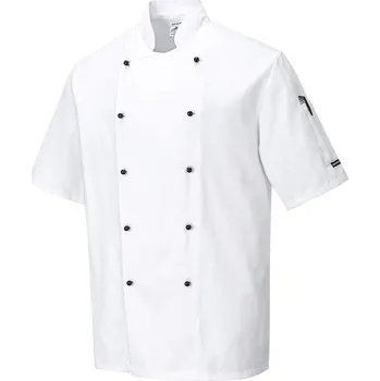 Portwest Rondon C734WHR Kent Chefs s krátkým rukávem bílá na knoflíky - XL