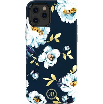 Pouzdro na mobilní telefon Kingxbar Kingxbar Blossom pouzdro zdobené originálním Swarovski iPhone 12 Mini -Oclored Crystals (Gardenia)