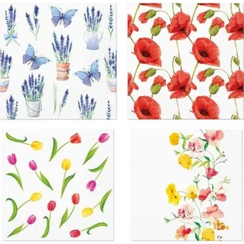 Velikonoční dekorace Velikonoční ubrousky 33 x 33 cm / 20ks / 3vrs. - mix jarní motivy