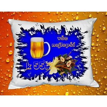 Polštář Polštář narozeniny MUŽI 55 let II