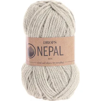 Příze Příze DROPS Nepal mix 0500 - stříbrošedá