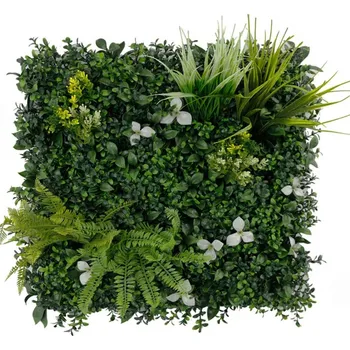 umělá květina MALÁ ZELENÁ STĚNA orchidej a kapradina, dílec 50 x 50 cm (Realistická malá zelená stěna orchid and fern, dílec 50 x 50 cm)