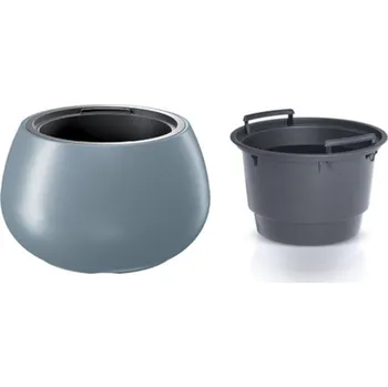 Prosperplast Květináč s vkladem HEOS 37 cm - barva šedá