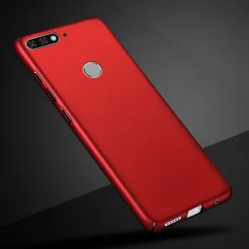 Pouzdro na mobilní telefon Ochranný plastový kryt pro Huawei Y7 Prime (2018) - červený