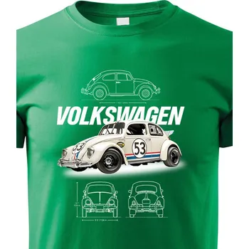 Chlapecké tričko Dětské tričko Volkswagen Beetle 53, Barva Zelená, Velikost 110 cm/4 roky, Canvas Dětské tričko Bezvatriko.cz 2307