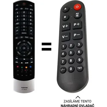 Dálkový ovladač Toshiba CT90404 náhradní dálkový ovladač pro seniory.