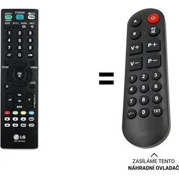 Dálkový ovladač LG AKB73655822 náhradní dálkový ovladač pro seniory.