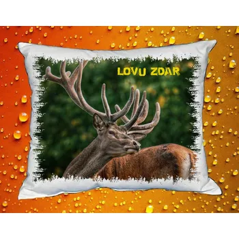 Dekorativní polštářek Polštářek pro myslivce č. 74 (MYSLIVECKÝ POLŠTÁŘ)