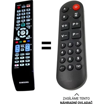 Dálkový ovladač Samsung UE40B6000, UE32B6000 náhradní dálkový ovladač pro seniory