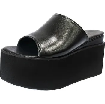 Dámské pantofle Mule na ploché vysoké podrážce Velikost: 39, Barva (Varianta): Černá
