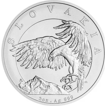 Stříbrná dvouuncová investiční mince Orel 2024 stand