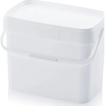 Kbelíky hranatý 16,6 litru - Dopravní bílá - materiál: PP - EE 16\,6-372.240+DK