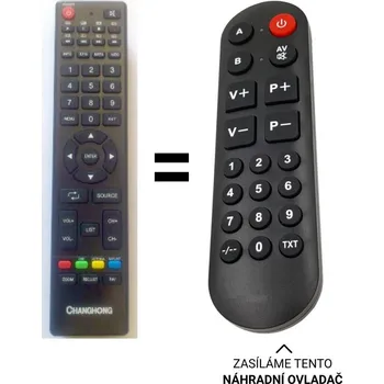 Dálkový ovladač Changhong GCBLTV60AL, GCBLTV60AI náhradní dálkový ovladač pro seniory.
