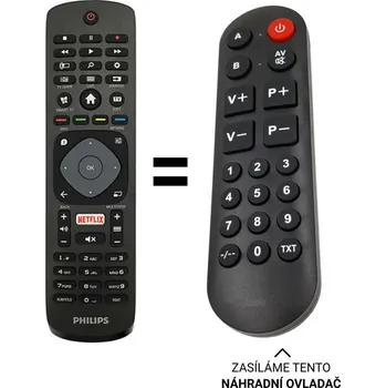 Dálkový ovladač Philips 996597001909, RC1547 náhradní dálkový ovladač pro seniory