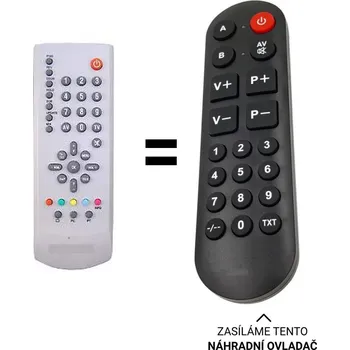 Sencor SLT1906, SLT1506, Grundig DAVIO 15-5710, 15-5710FR , LENARO 19-7711 náhradní dálkový ovladač pro seniory.