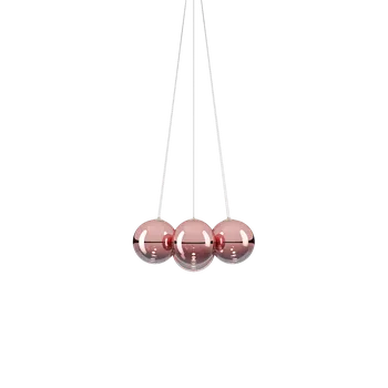 Lodes 22122 5530 Random Cloud 7 ø28, závěsné svítidlo LED 7 x 5W 3000K, červeno-zlaté sklo, průměr 76cm