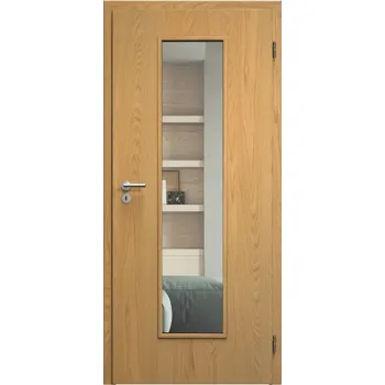 Interiérové dveře SAPELI ELEGANT KOMFORT M55 - DÝHA - OTOČNÉ DVEŘE VČ. ZÁRUBNĚ - Dub natur Průchozí šířka (cm): 120, Průchozí výška (cm): 197, Typ skla: Čiré sklo