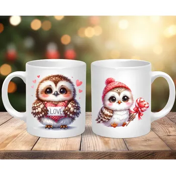 Hrnek 330ml, VALENTÝN - SOVIČKY 1, cena za 1 ks