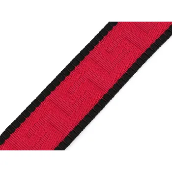 Popruh šíře 38 mm METRÁŽ - 1 červená černá