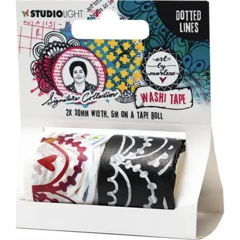 Lepicí páska Washi páska Signature Collection“, 2 ks - Tečkované čáry