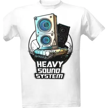 Tričko s potiskem Heavy sound system - Pánské pánské