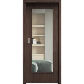 Interiérové dveře SAPELI ELEGANT KOMFORT M40 - CPL LAMINÁT - POSUVNÉ DVEŘE VČ. ZÁRUBNĚ - Ořech Průchozí šířka (cm): 90, Průchozí výška (cm): 197, Typ skla: Čiré sklo