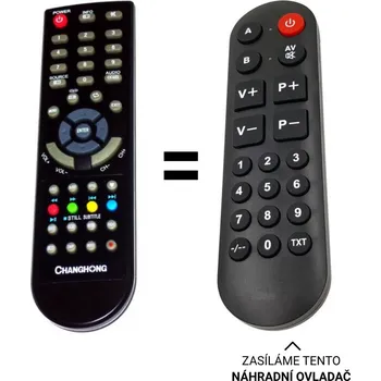 Changhong E19E888W náhradní dálkový ovladač pro seniory.