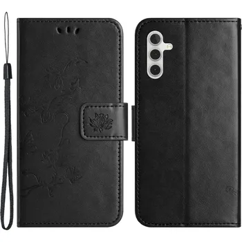 Pouzdro na mobilní telefon Flower knížkové pouzdro na Samsung Galaxy A25 5G - černé