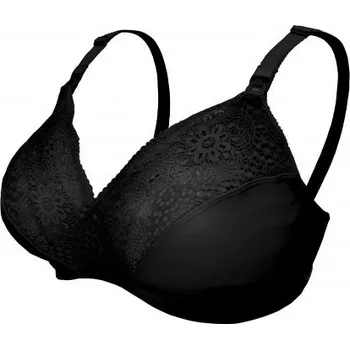 Těhotenská podprsenka Carriwell Mateřská a kojící podprsenka Soft as Silk - Černá Vel. S