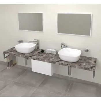 Sapho AVICE deska 180x50cm, šedý kámen, AV1810