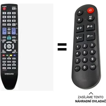 Dálkový ovladač Samsung AA59-00484A náhradní dálkový ovladač pro seniory.