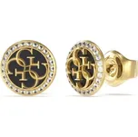 Guess Moderní pozlacené náušnice Life In 4G JUBE02147JWYGBKT/U + 2 měsíce na vrácení zboží