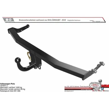 Tažné zařízení Tažné zařízení VOLKSWAGEN Polo 08/2021-> SV 2.001-466, SVC GROUP
