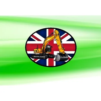 Nášivka nášivka s bagrem JCB JS290 Ovál (nášivky traktory)